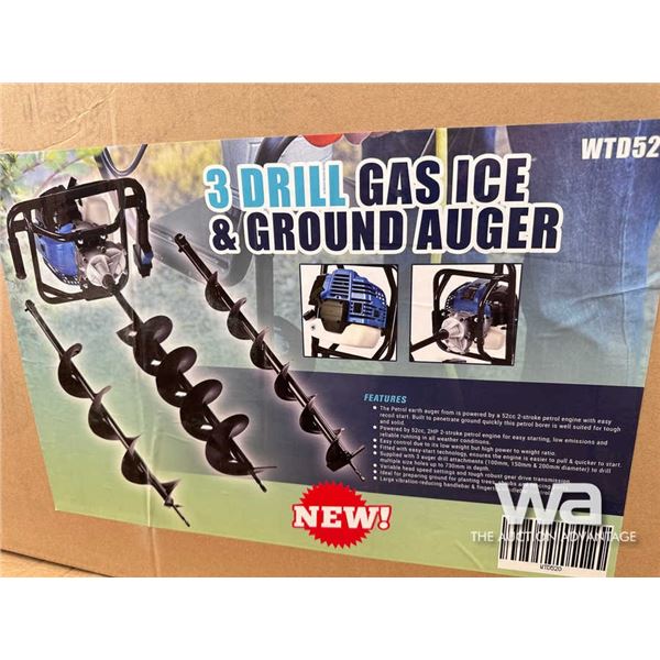 3 DRILL GAS ICE & GROUND AUGER
