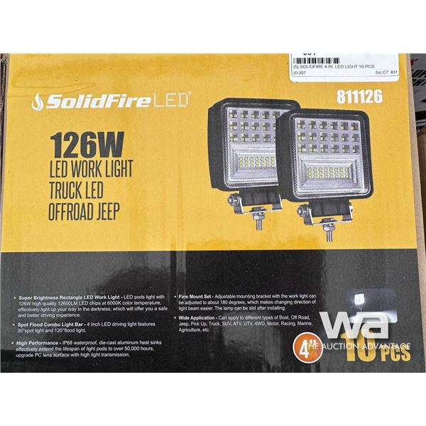(5) SOLIDFIRE 4 IN. LED LIGHT 10 PCS