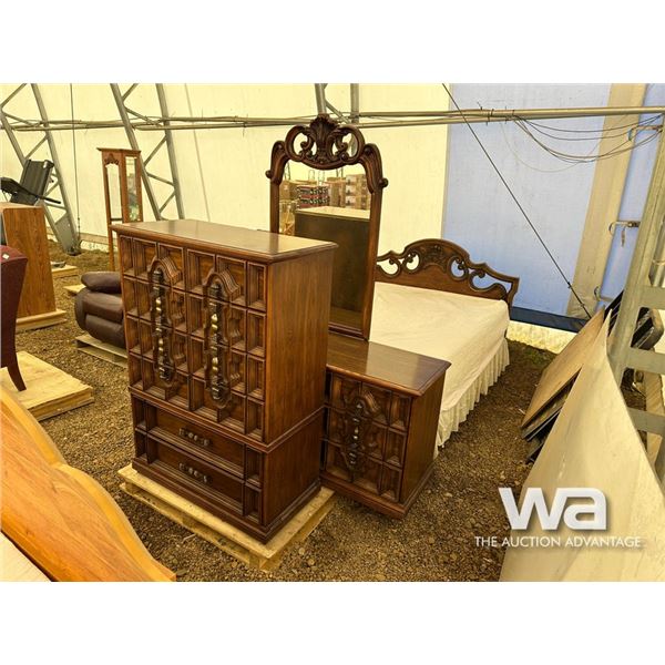 DARK BROWN BEDROOM SET