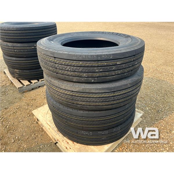 (4) ZWARTHZ 11R24.5-18PR TRUCK TIRES