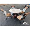 Image 1 : HARD OAK ROUND TABLE & (4) CHAIRS