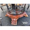 Image 4 : HARD OAK ROUND TABLE & (4) CHAIRS