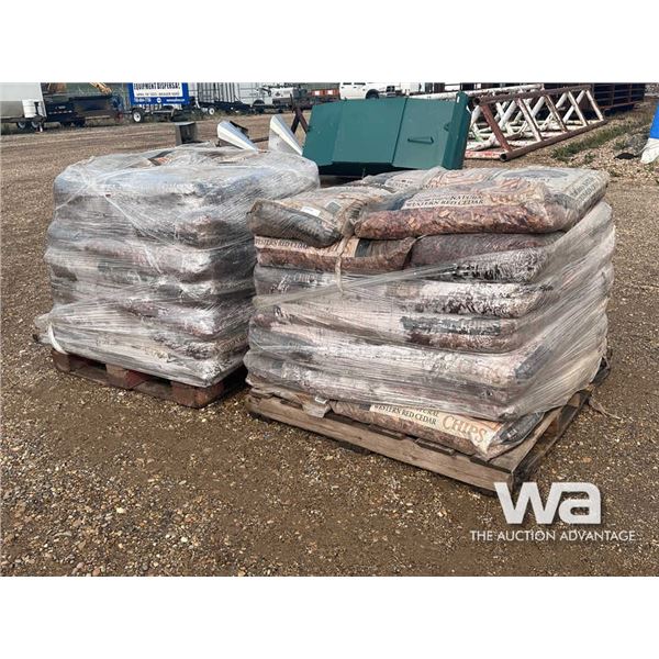 (2) PALLETS OF CEDAR CHIPS