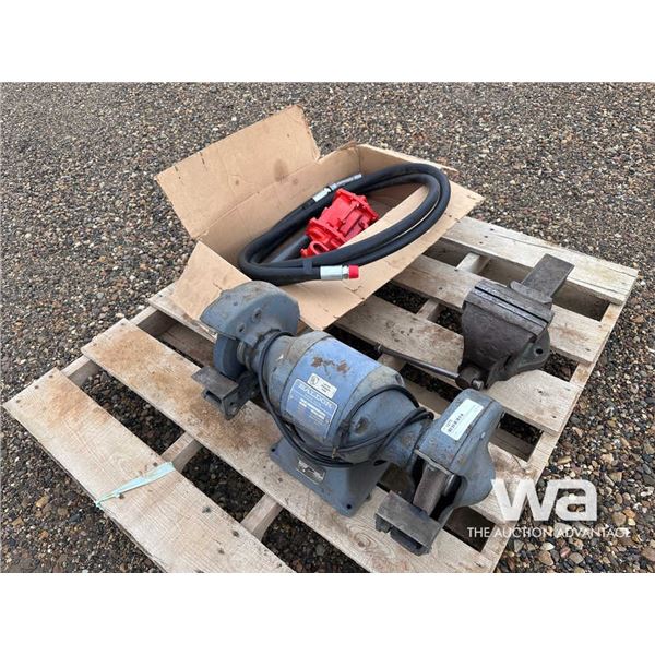 VISE, BENCH GRINDER, JOCKEY TANK PUMP