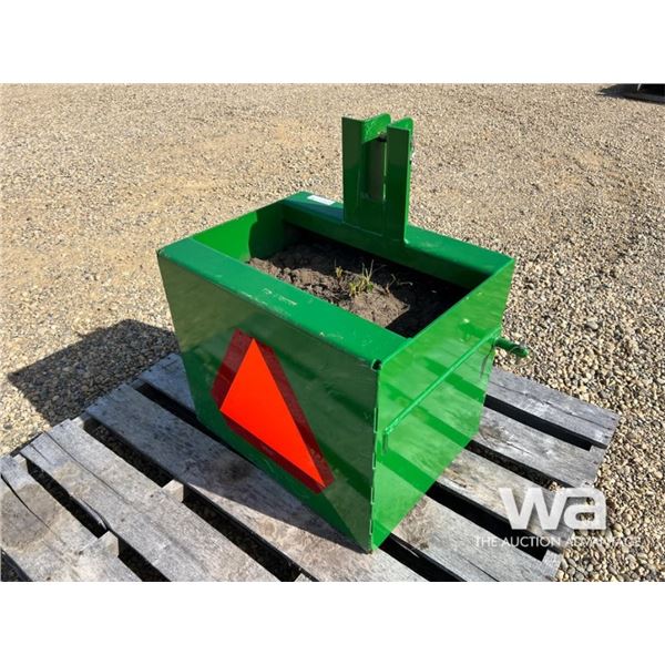 JOHN DEERE I-MATCH 3 PT HITCH WEIGHT BOX