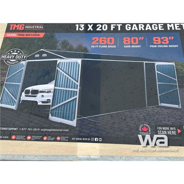 TMG 13 X 20 FT. GARAGE METAL SHED