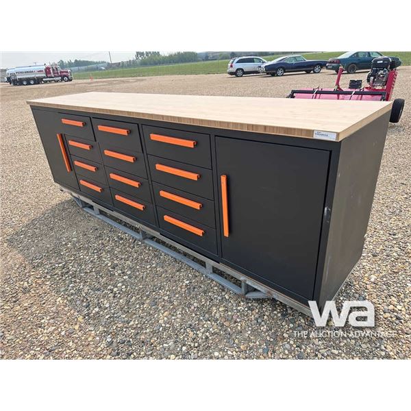 12 FT. 12 DRAWER WORK BENCH
