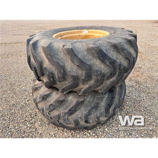 (2) FIRESTONE 19.5L-24 TIRES & RIMS