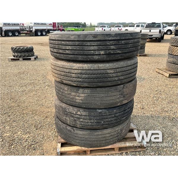 (5) 11 R24.5 TIRES