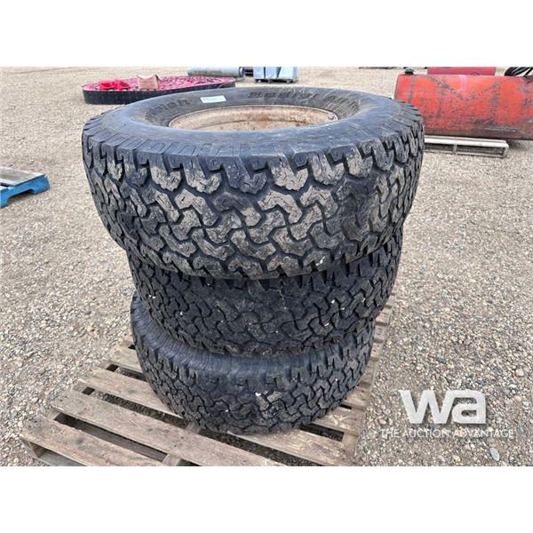 (3) BF GOODRICH 35X12.50R16.5LT TIRES & RIMS