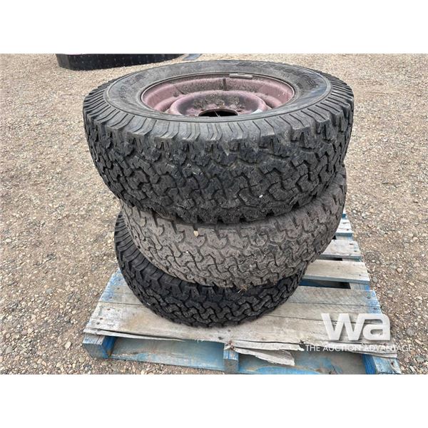 (3) BF GOODRICH 31X10.50R16.5LT TIRES & RIMS
