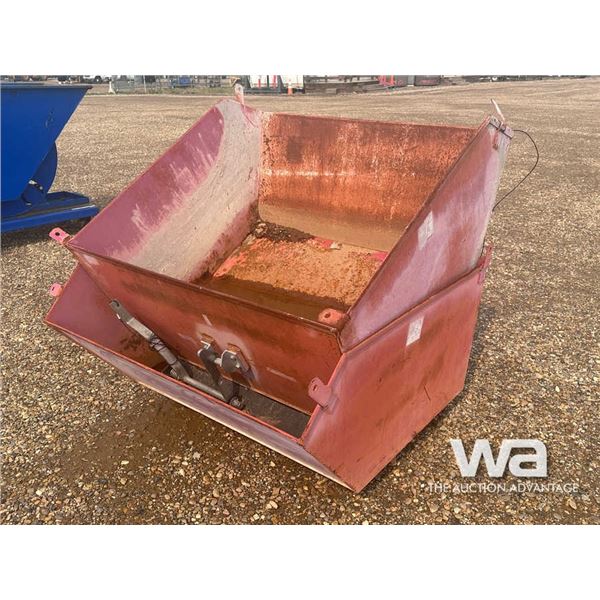 (2) 1 YARD SKID STEER TIPPER BINS
