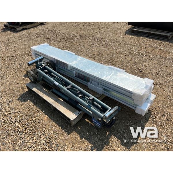 (2) UNUSED BI-FOLD DOORS, ROLLER STAND