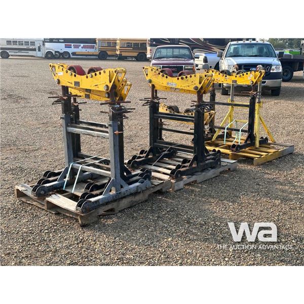 (8) PIPE ADJUSTABLE ROLLER STANDS