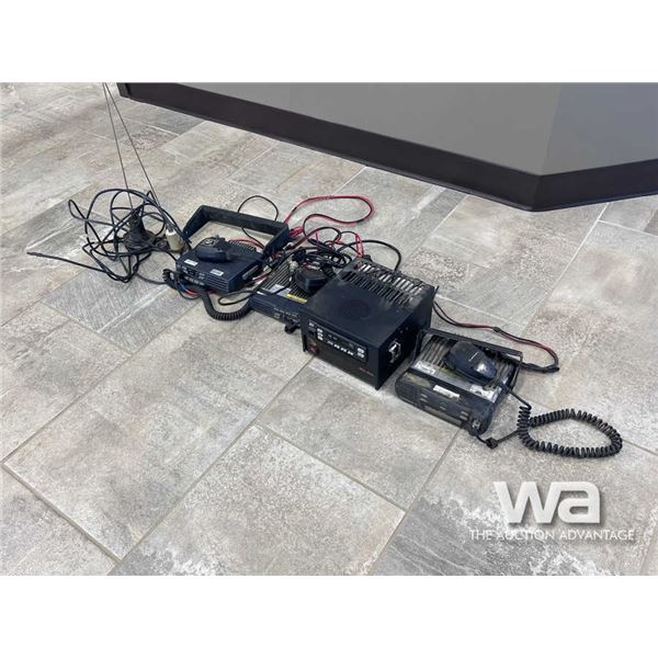 (3) MOTOROLA TWO-WAY RADIOS & BASE STATION