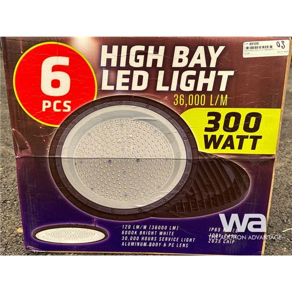 (6) HIGH BAY LED LIGHT 300 WATT