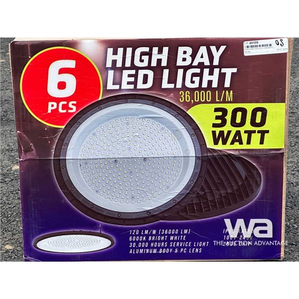 (6) HIGH BAY LED LIGHT 300 WATT