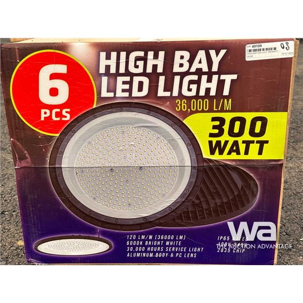 (6) HIGH BAY LED LIGHT 300 WATT