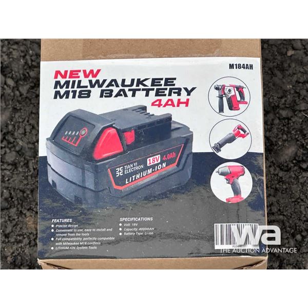 (12) MILWUAKEE M18 BATTERIES