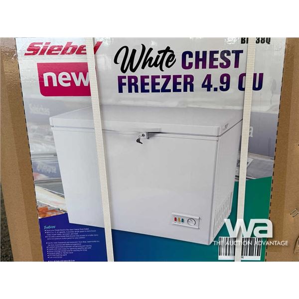 SIEBEL WHITE CHEST FREEZER 4.9 CU