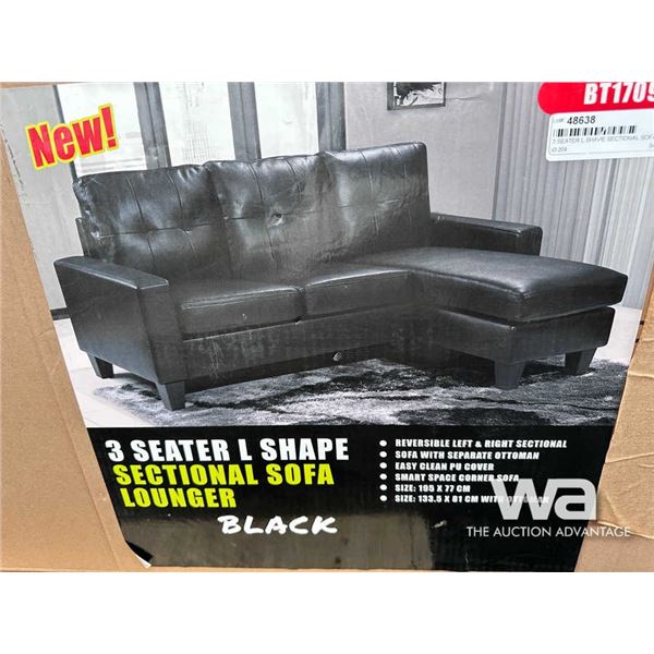 3 SEATER L SHAPE SECTIONAL SOFA