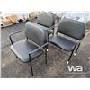 Image 4 : (3) LEATHER CHAIRS WITH ARMS