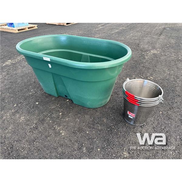 380 L PLASTIC FEEDER & 5 BUCKETS