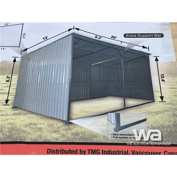 TMG 12 X 20 FT. LIVESTOK METAL SHED