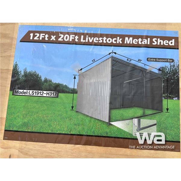12 X 20 FT. LIVESTOCK METAL SHED