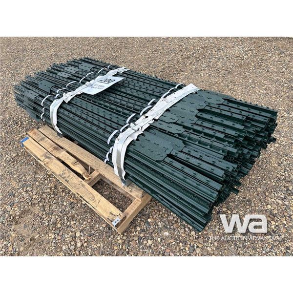 (200) 6 FT. STEEL FENCE POST