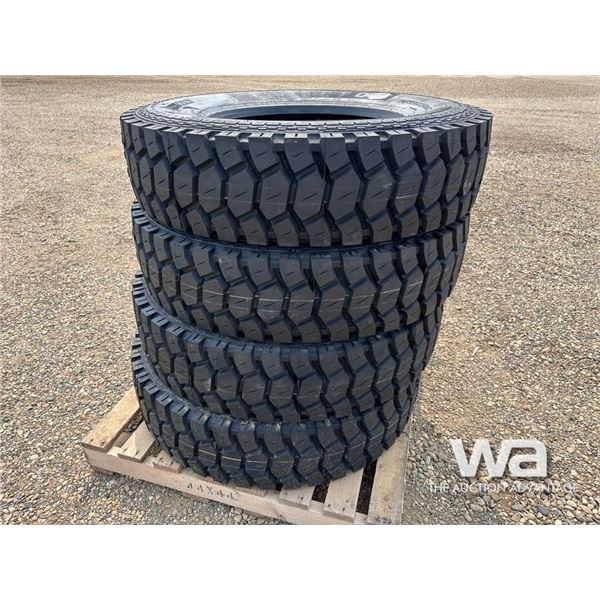 (4) GRIZZLY 11R24.5 TIRES
