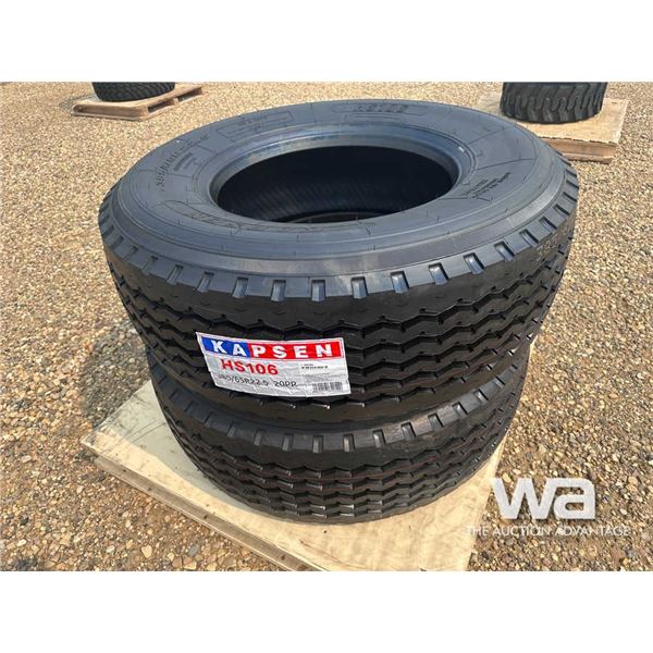 (2) KAPSEN 385/65R22.5 TIRES