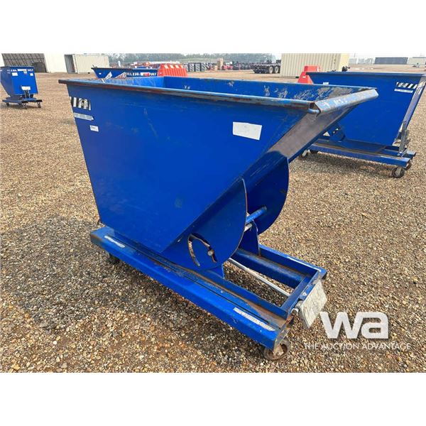 VESTIL BLUE SKID STEER TIPPER BIN