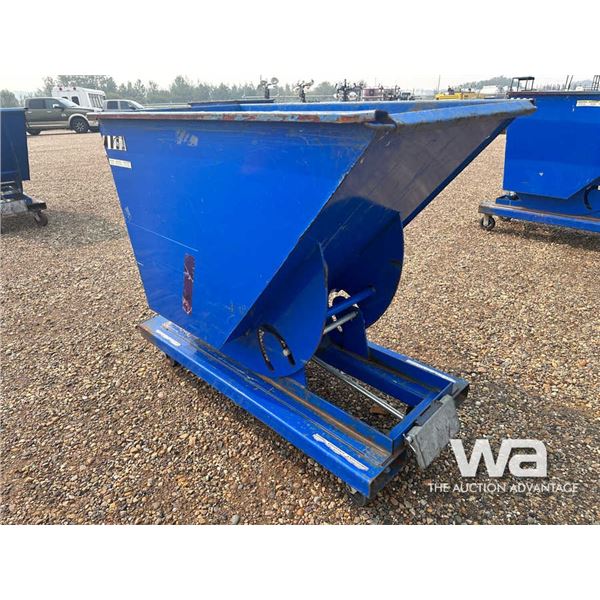 VESTIL BLUE SKID STEER TIPPER BIN