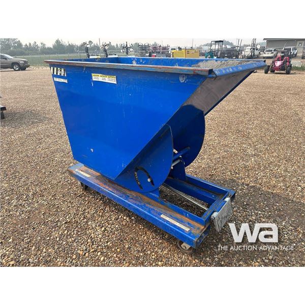 VESTIL BLUE SKID STEER TIPPER BIN