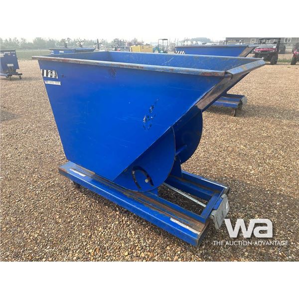 VESTIL BLUE SKID STEER TIPPER BIN
