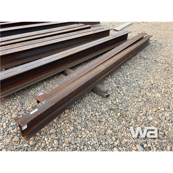 (2) PCS 8X28 X12.5 FT., 8X18 X 13.5 FT. I-BEAM