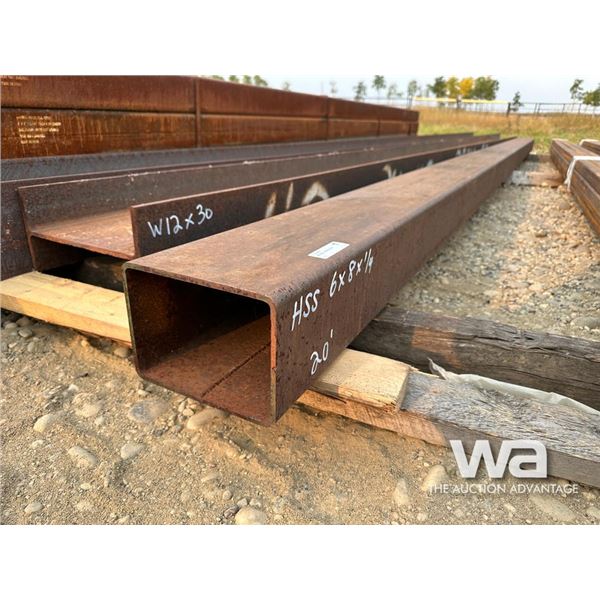 (1) PC  HSS 6X8X1/4"  20 FT. LENGTH