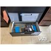 Image 3 : FILING CABINET & (2) 4 DRAWER WOOD CABINETS