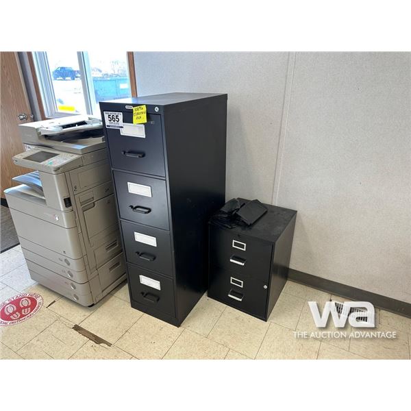 4 DRAWER FILING CABINET & 2 DRAWER FILING CABINET