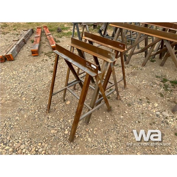 (3) SAW HORSE STEEL RACKS