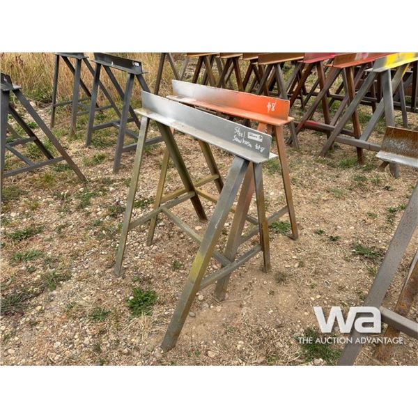 (2) SAW HORSE STEEL RACKS