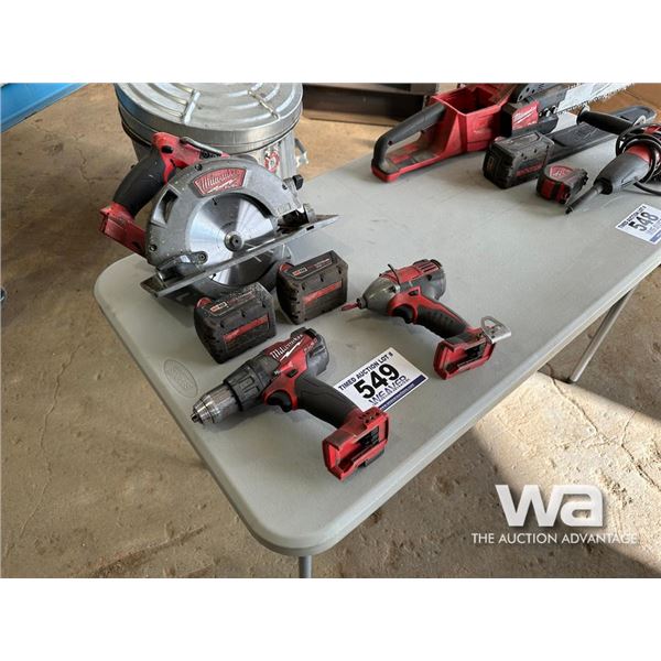 MILWAUKEE BATTERY SAW, DRILL, HAMMER DRILL