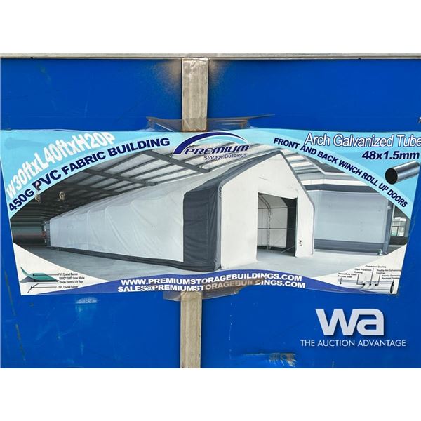 PREMIUM 30 X 40 X 20 FT. DOUBLE TRUSS STORAGE SHED