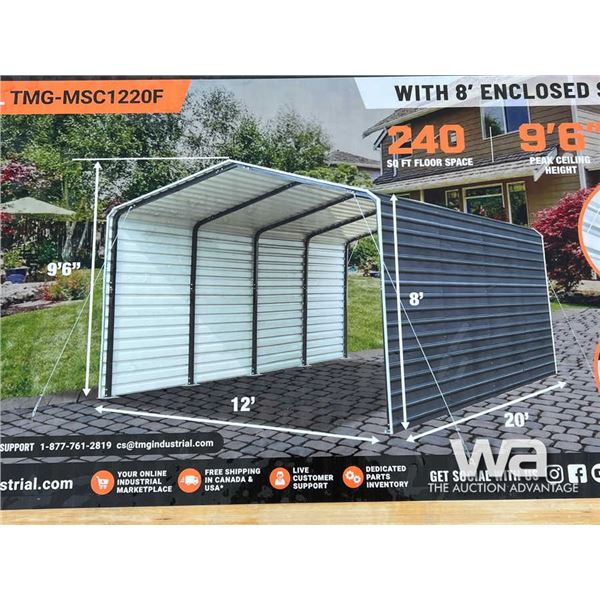 TMG 12 FT. X 20 FT. METAL CARPORT SHED