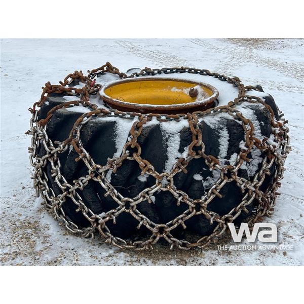 FIRESTONE 30.5L32 FORESTRY TIRE, RIM AND CHAIN