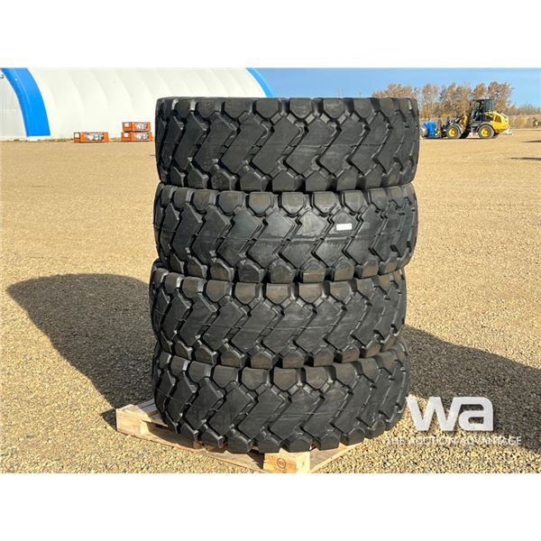 (4) BEAVER 20.5-25 LOADER TIRES