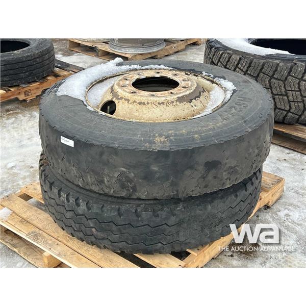 (2) 11R24.5 TIRES & RIMS