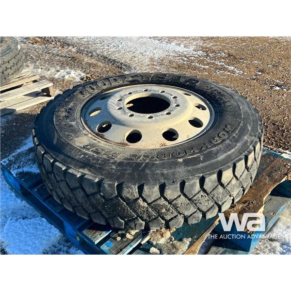 GOODYEAR WORKHORSE MSD 11R24.5 TIRE & RIM