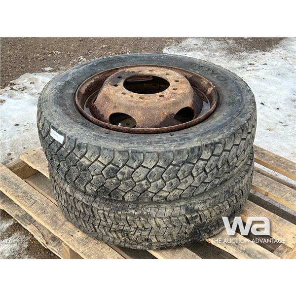 (2) 225/70 R19.5 TIRES & RIMS